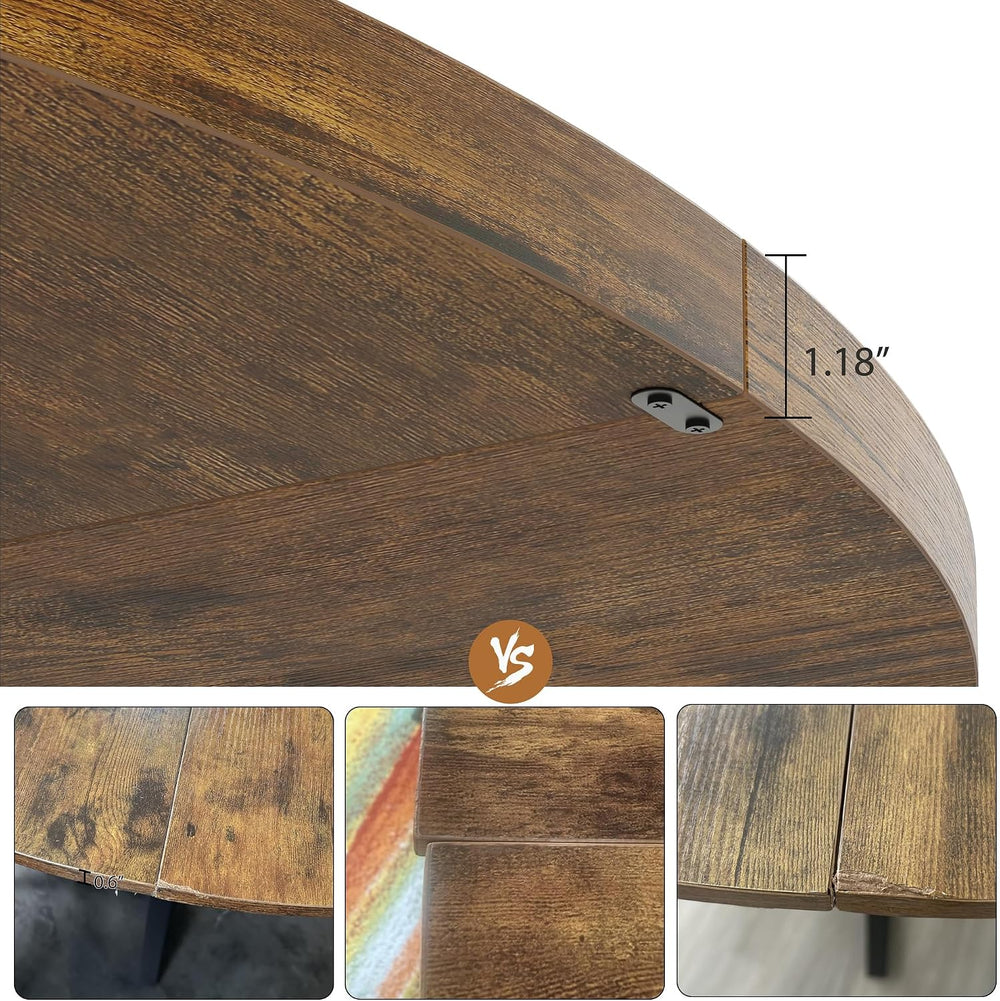 GAOMON 47" Round Dining Table for 4-6 People | Wooden Circle Kitchen Tab...