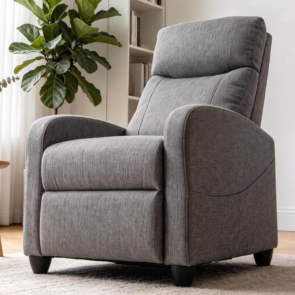 Sweetcrispy Recliner Chair Fabric Recliner Sofa No Massage, Home Theater Seat...
