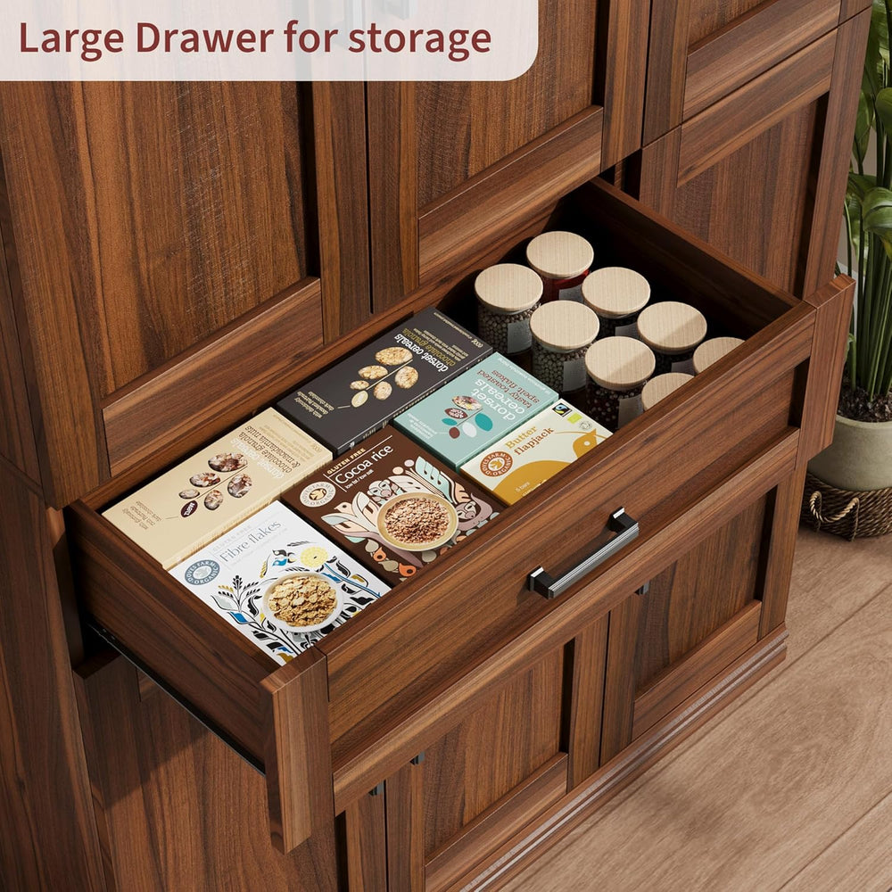 Garvee 70" Tall Kitchen Pantry Storage Cabinet, Modern Kitchen Hutch Cab...