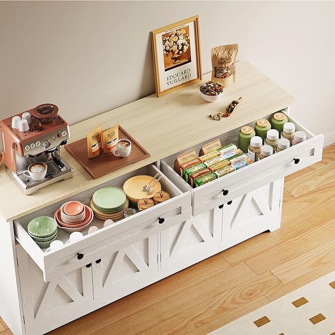 IRONCK Buffet Cabinet with Storage, Sideboard Storage Cabinet, Kitchen Cabine...