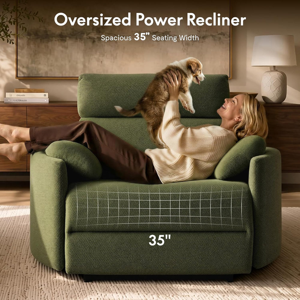 FLEXISPOT Mochi Oversized 54" Power Recliner Chair for Big & Tall, C...