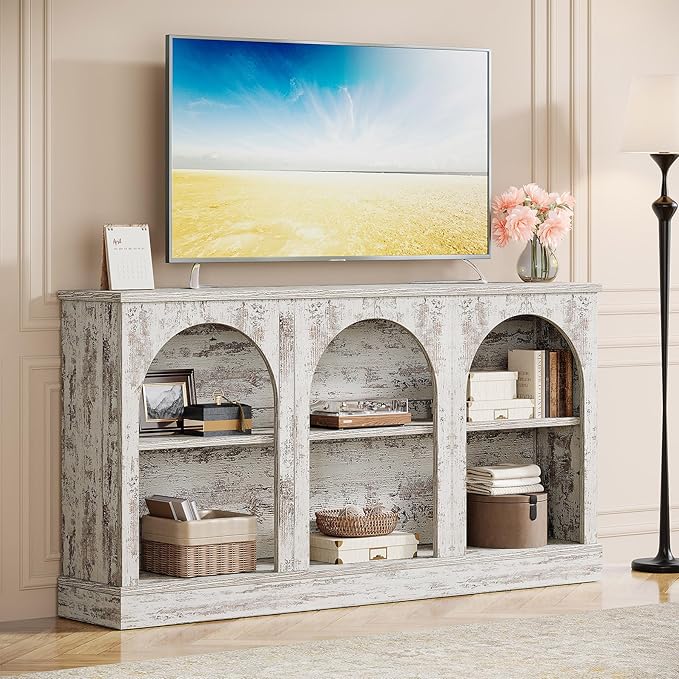 Tribesigns TV Media Consoles for Living Room, Farmhouse Entertainment Center ...