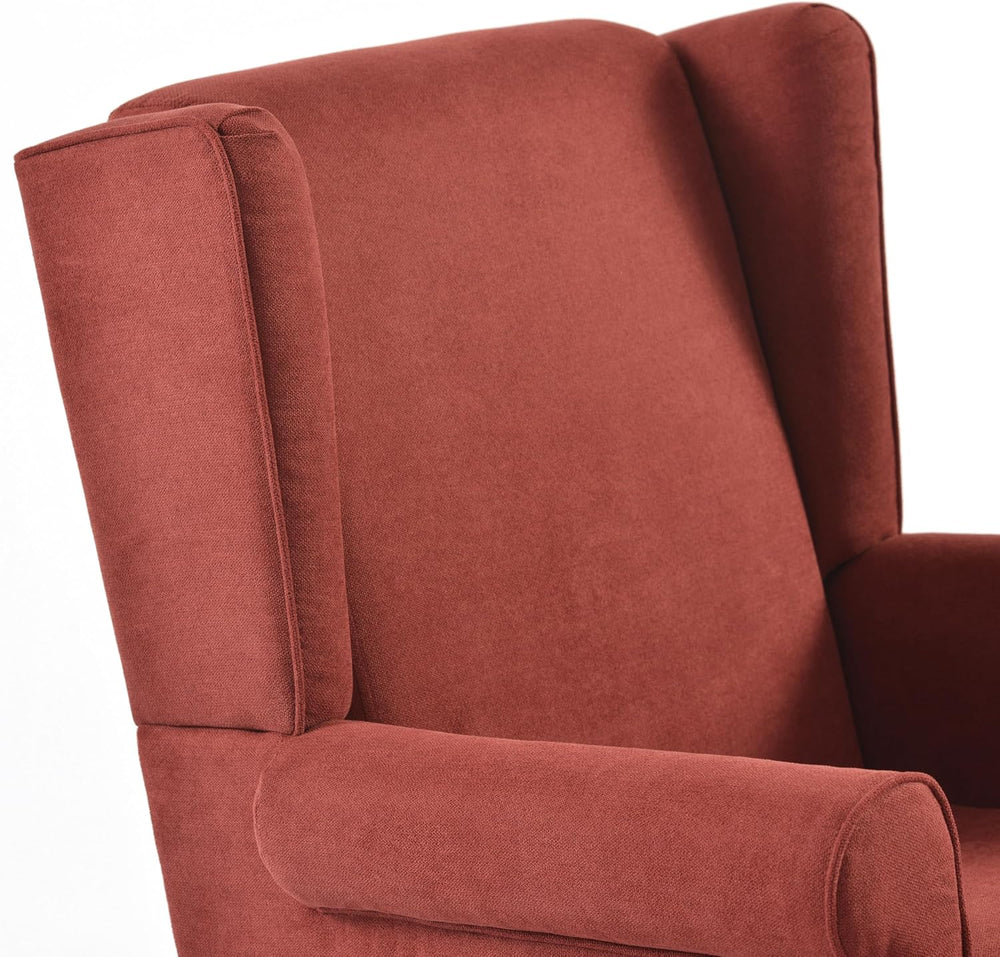 Haven Upholstered Rocking Chair (Burgundy)
