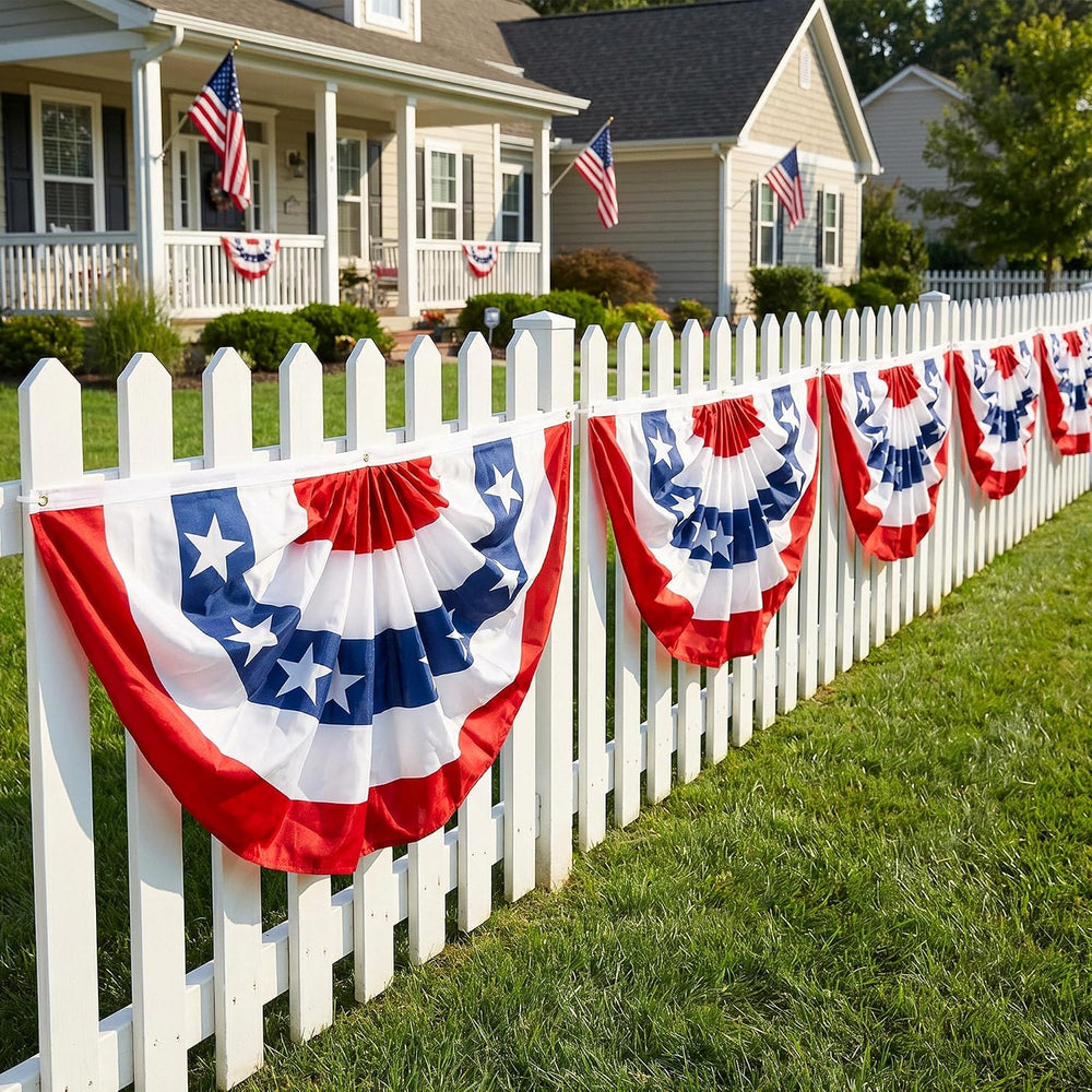 HOOSUN American Flags for Outside,Veterans Day Decorations,American Flag Bunt...