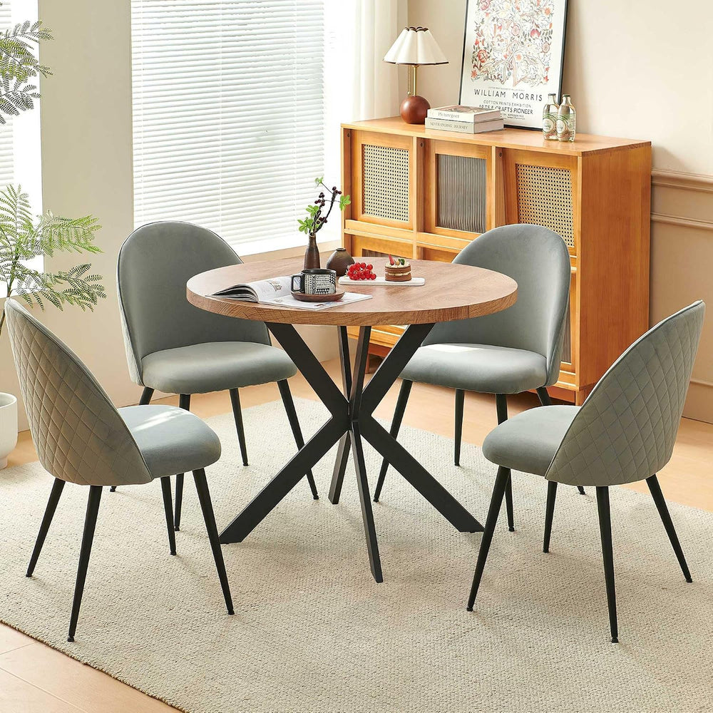 Homedot Dining Table Set for 4, Modern Mid-Century Compact Kitchen Table with...