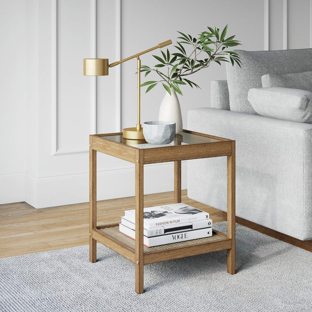 Nathan James 33301 Hayes Solid Wood Nightstand, Bedside, End or Side Table in...