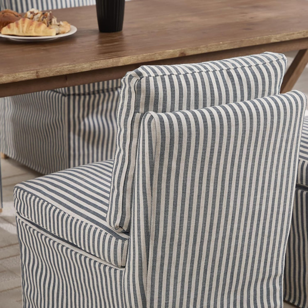 Slipcovered Dining Chairs Set of 2, Farmhouse Upholstered Dining Chair with S...