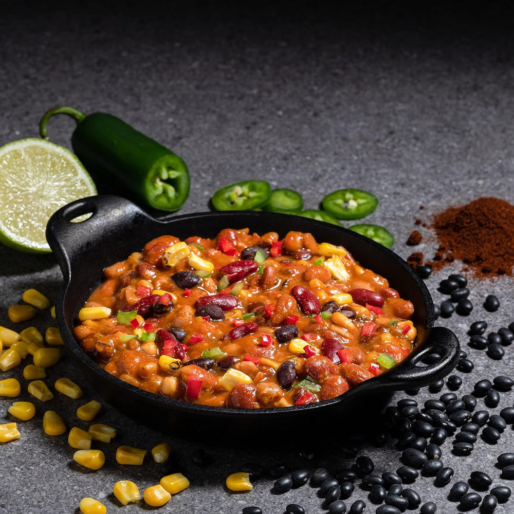 OMEALS Vegetarian Chili-MRE-Extended Shelf Life-Fully Cooked w/Heater-Perfect...