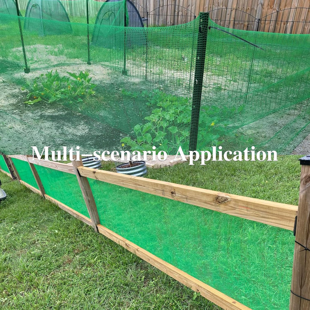 Garden Fencing 4 x 100 FT,0.4" Mesh Plastic Fencing, 50 Zip Ties Included