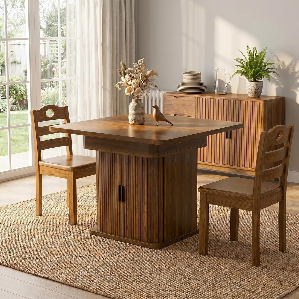 39-94 inch Extendable Dining Table for 4-10, Rectangle Expandable Long Kitche...