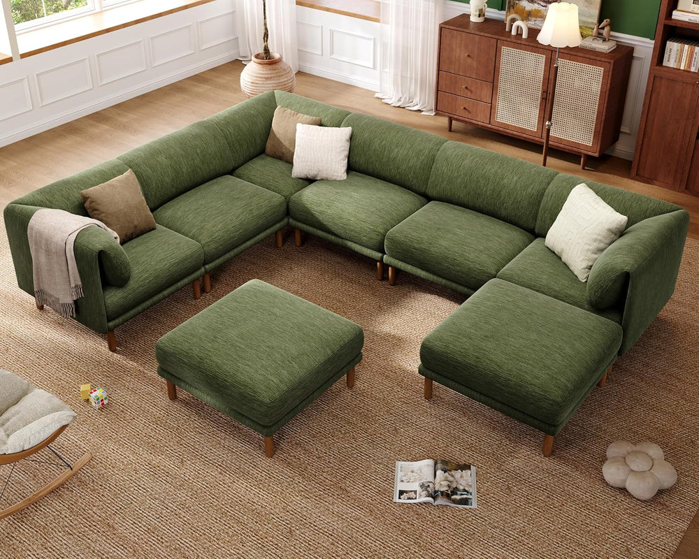 Cloud Sectional Couches for Living Room,Modular Sectional Sofa,Green | Extra ...