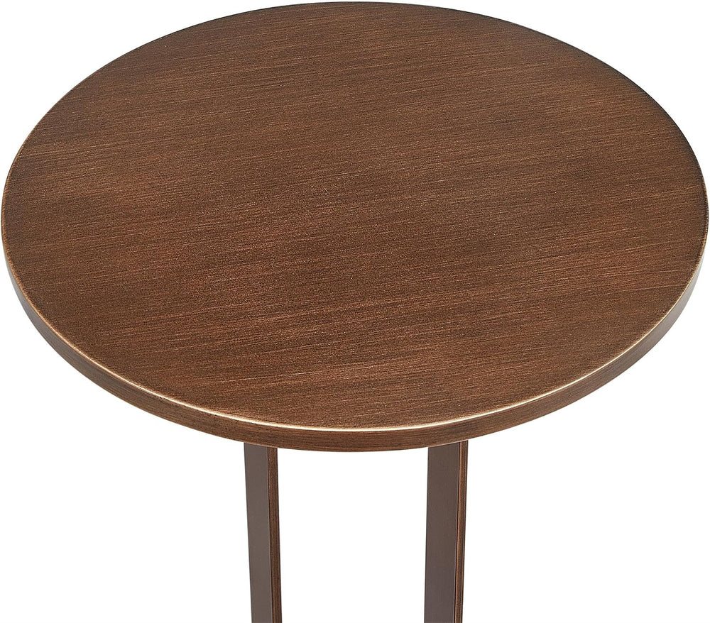Tallulah Antique Bronze Metal Round Accent Table