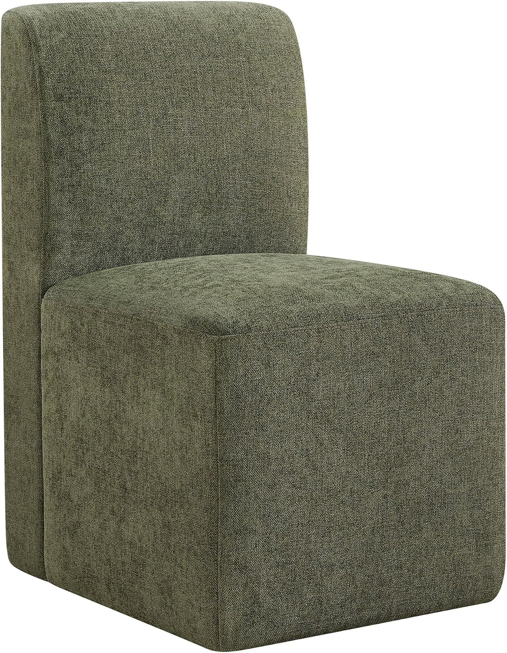 CHITA Dining Chairs with Casters Set of 4, FSC Certified Upholstered Armless ...