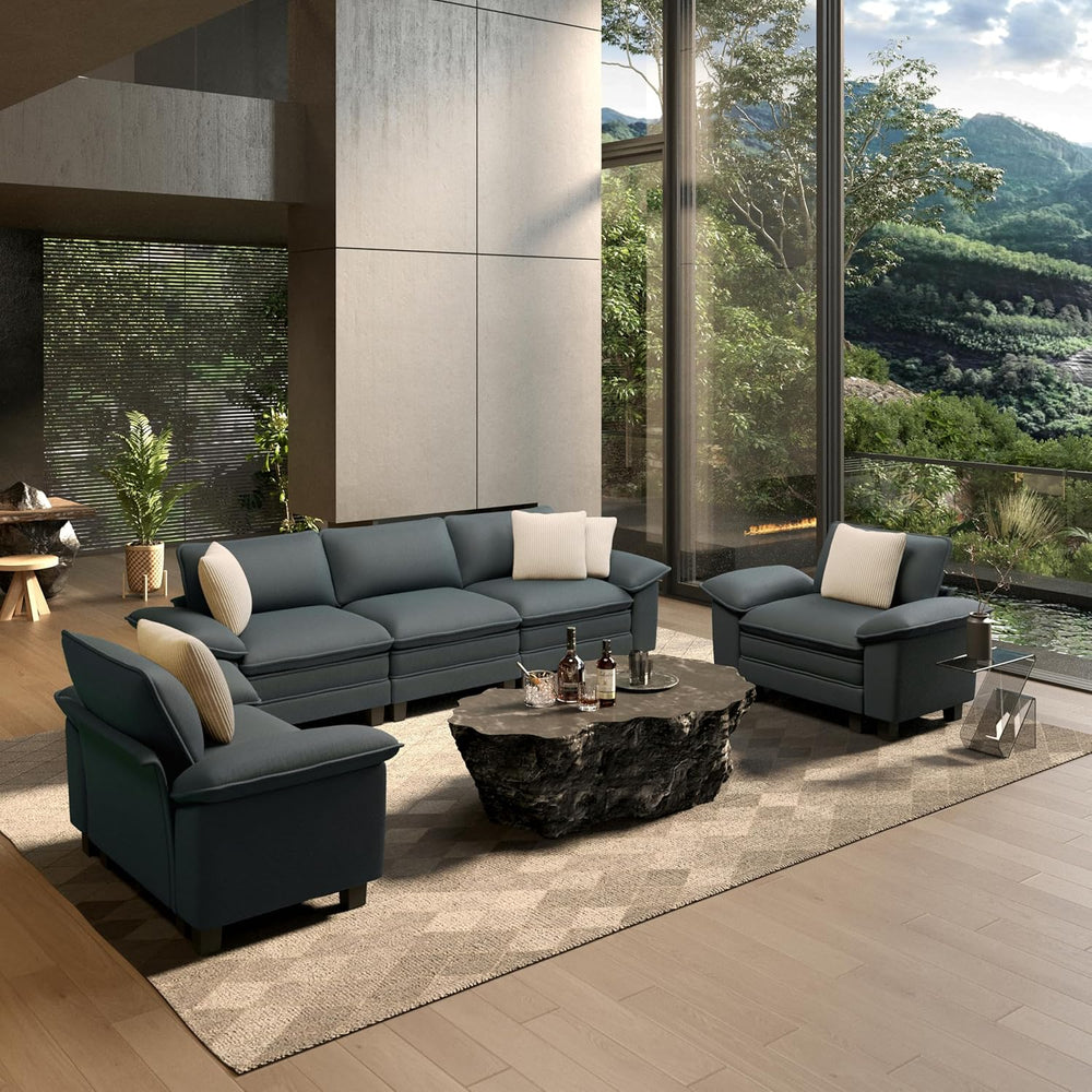 HERA'S HOUSE 3 Pieces Modular Cloud Couch and Chair Set Setional Sofa | M...
