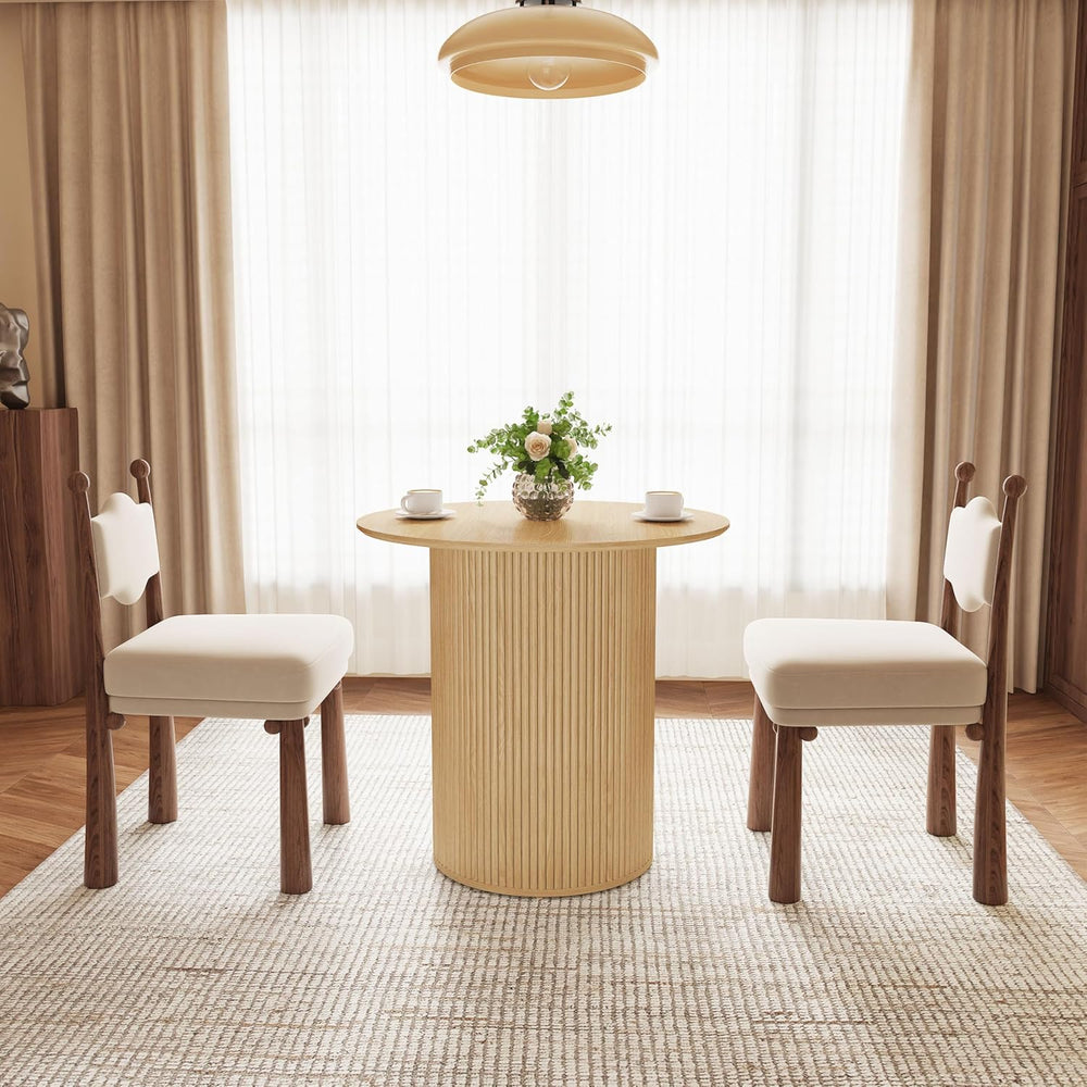 AVZEAR 31.5" Round Dining Table for 2 People, Small Kitchen Dinner Table...