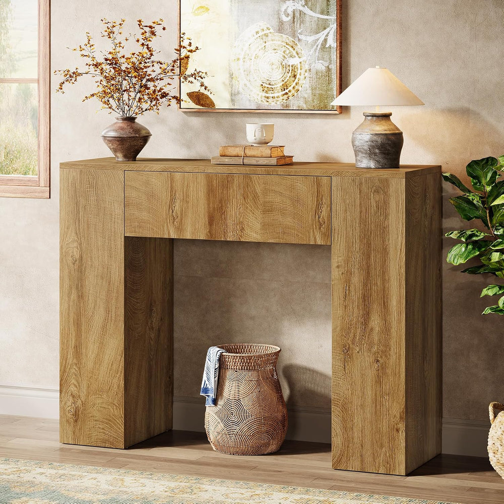 Tribesigns 39'' Farmhouse Console Table, Narrow Sofa Entryway Table w...