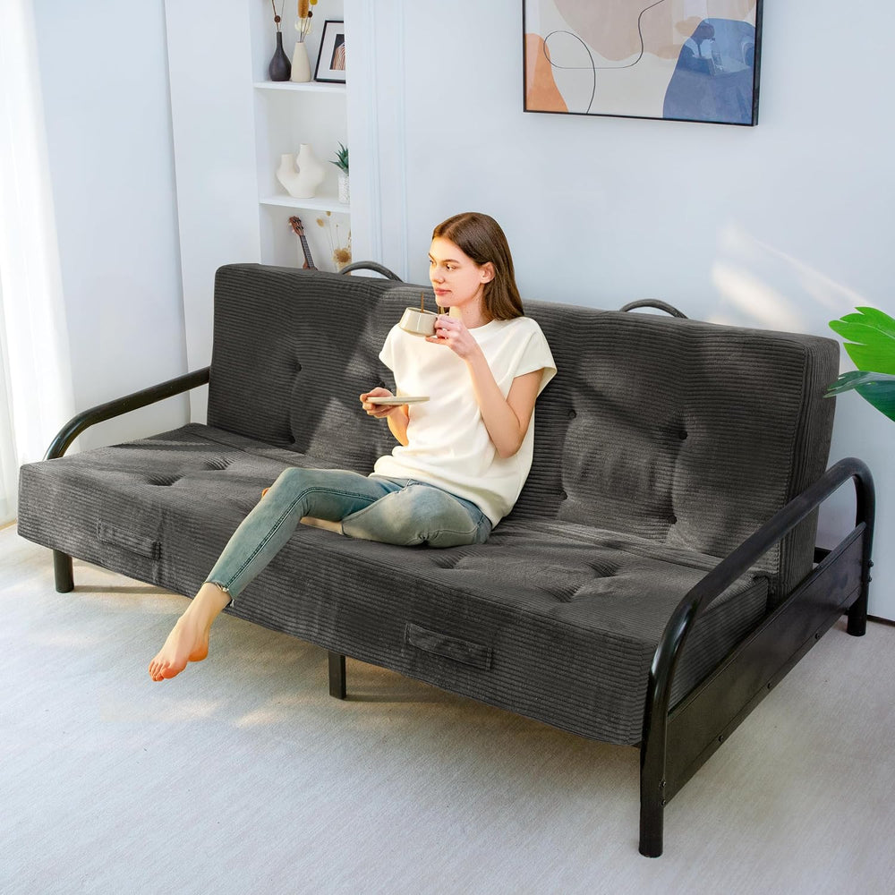 MAXYOYO Foldable Mattress, 8-Inch Tufted Futon Mattress with Handles | Tufted...