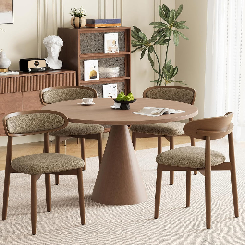 Dining Chairs Set of 4, Upholstered Dining Room Chairs with Solid Wood Legs |...