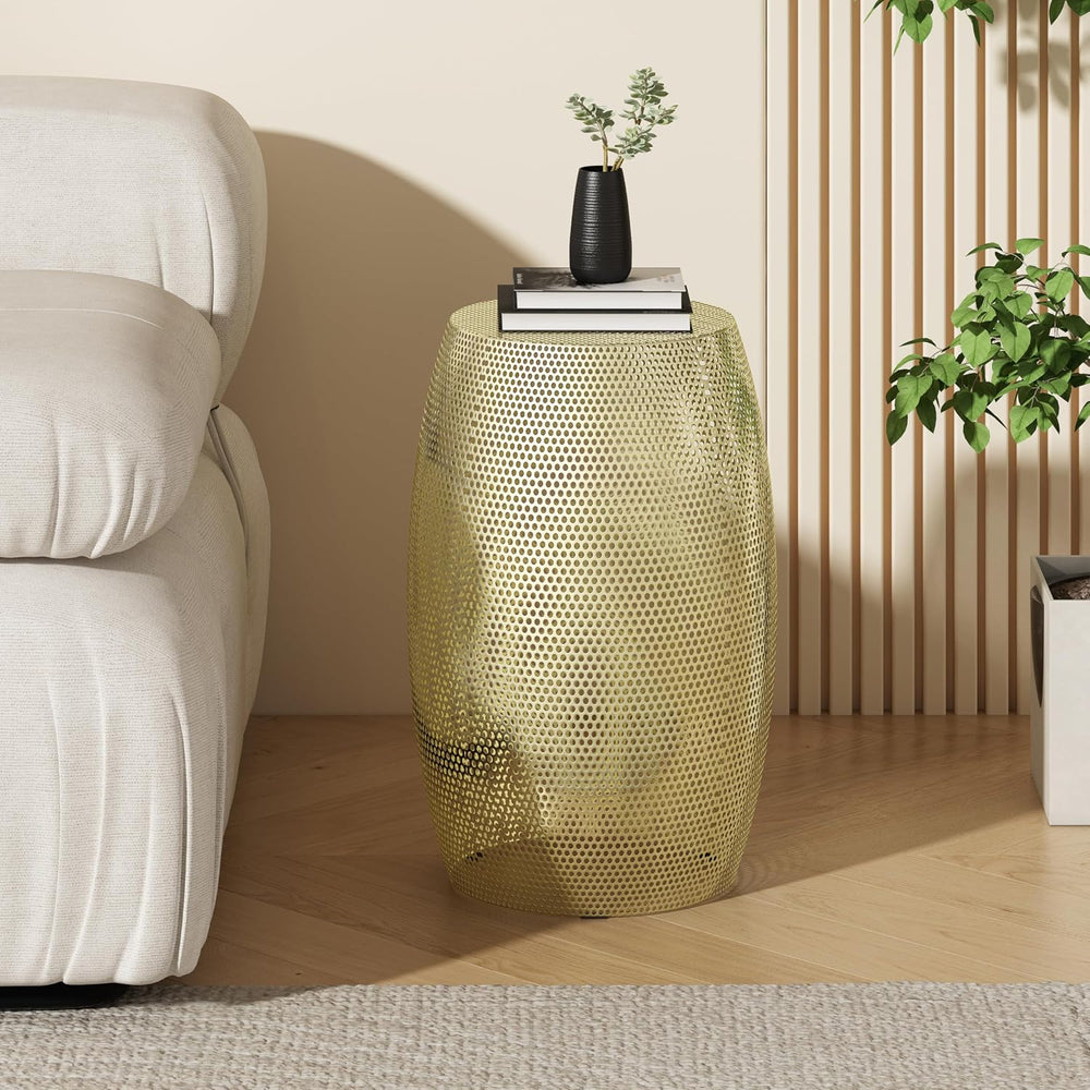 Round Metal Hollow Side Table
