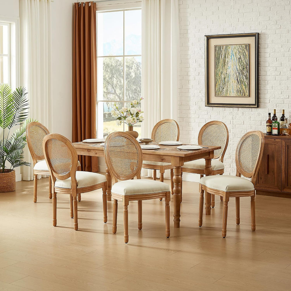 French Country Dining Chairs, Upholstered Dining Chairs Set of 6