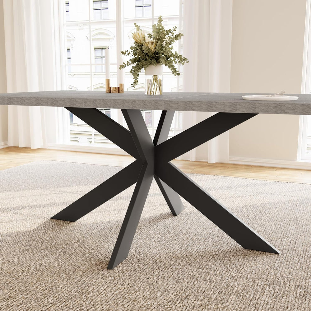 ZckyCine 51"-67" Extendable Dining Table Set with 6 Dining Chairs, ...