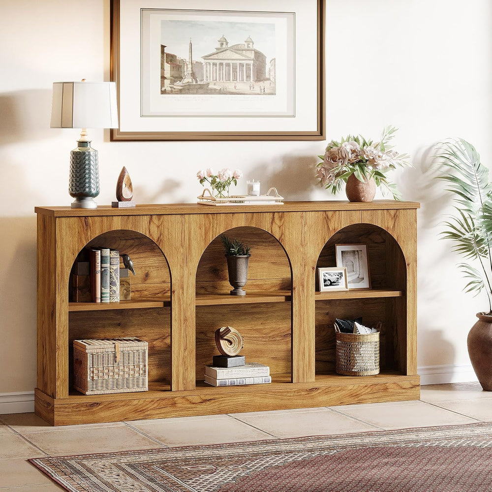 Tribesigns Console Table with Storage, 63" Long Arched Entryway Table | ...