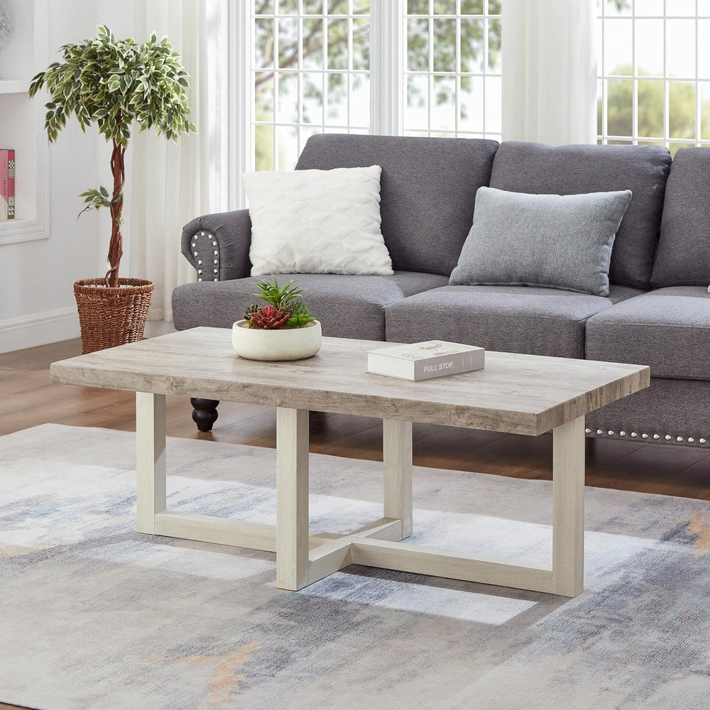 Roundhill Furniture Luno 3-Piece Coffee Table Set, Coffee Table and Two End T...