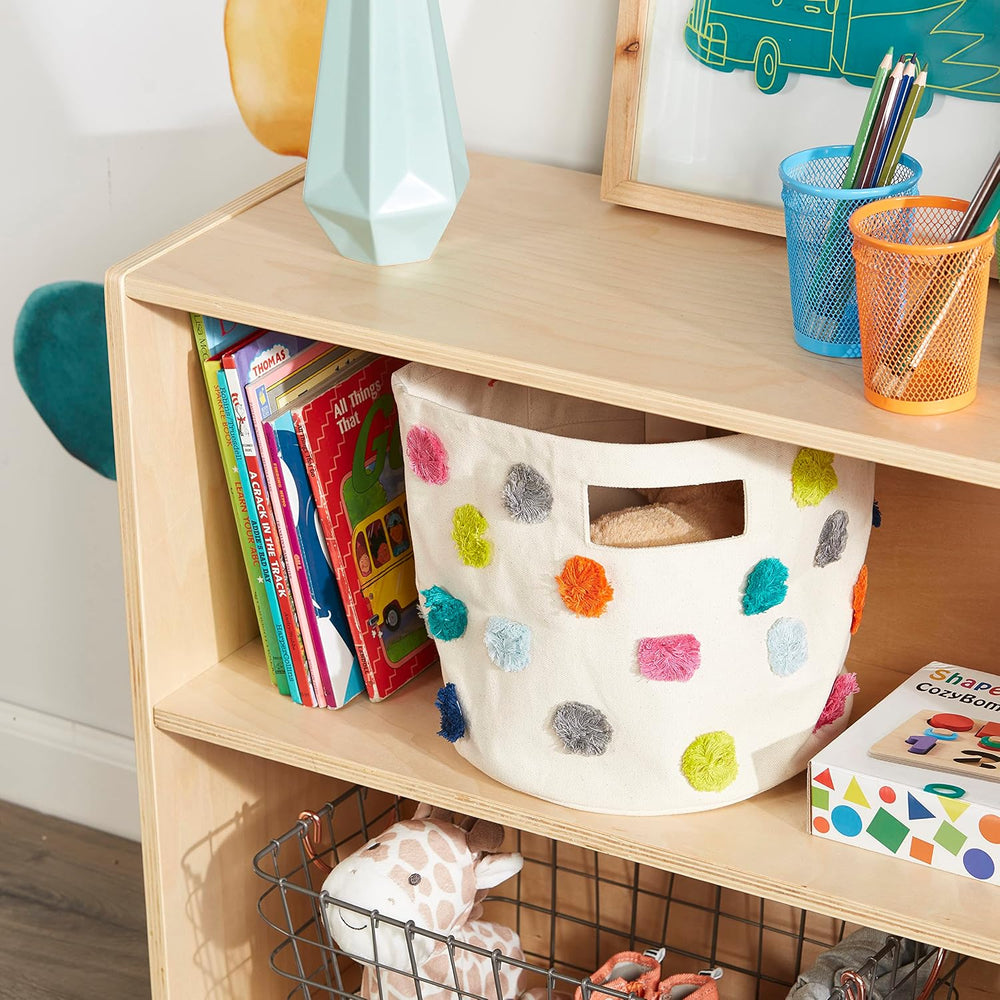 ECR4Kids Streamline 2-Shelf Storage Cabinet, 24in High, Natural | Durable bir...