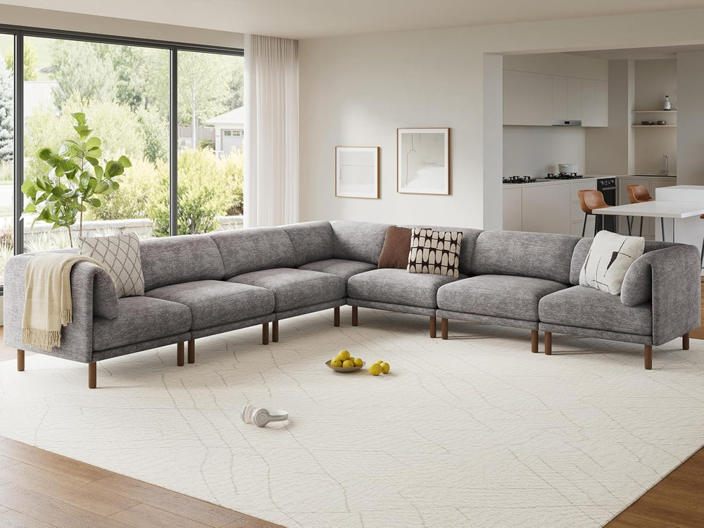 Cloud Sectional Couches for Living Room,Modular Sectional Sofa,Grey | V-Shape...