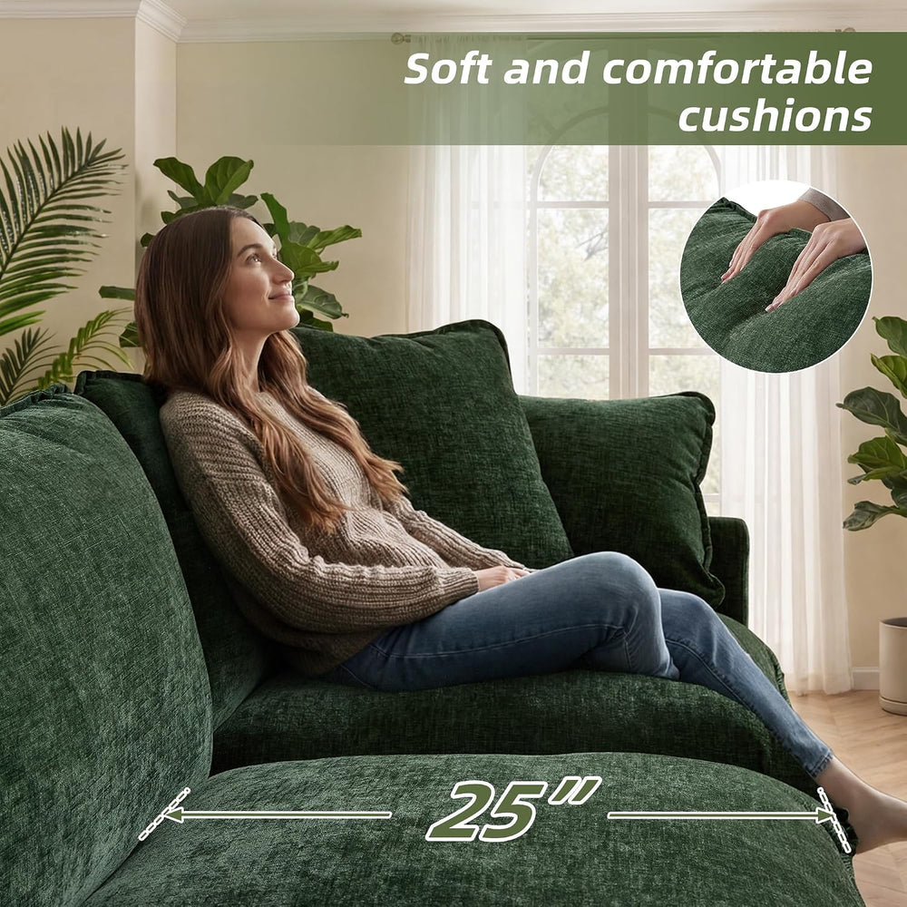 WorthFurni Modular Sectional Sofa with Storage Ottomans,103" L-Shaped Cl...