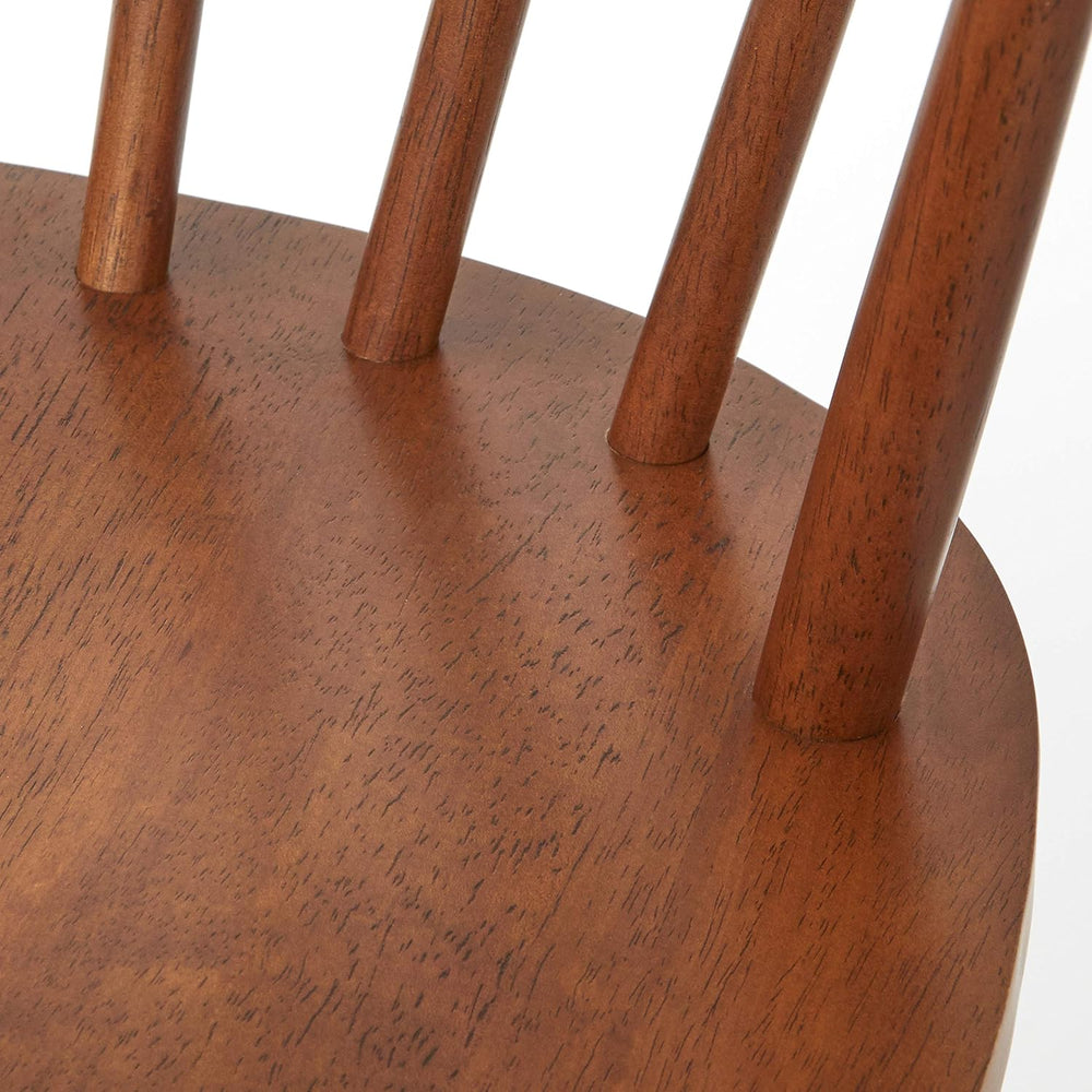 Florence Farmhouse Solid Wood Spindle Dining Chair, Walnut