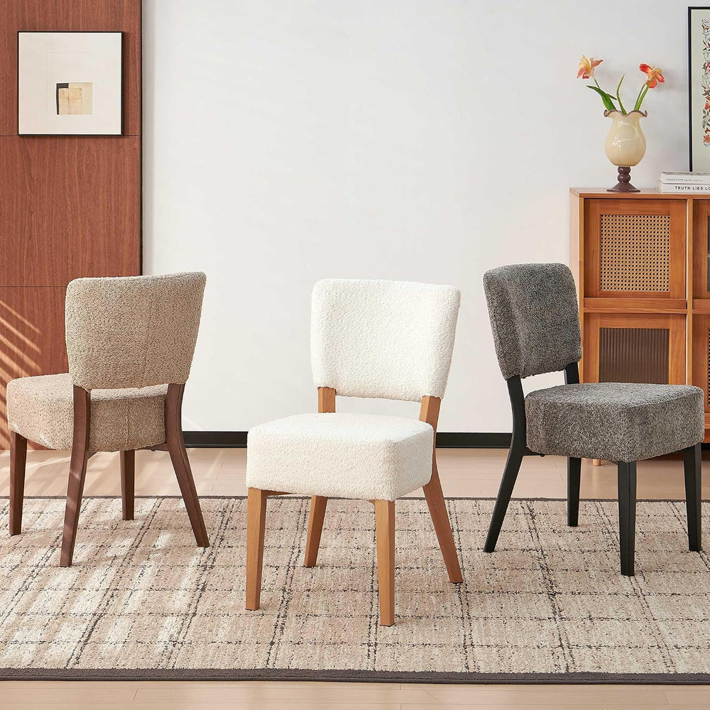 Howtek Modern Dining Chairs Set of 4 with 6.3" Thick Seat Cushions, Spac...