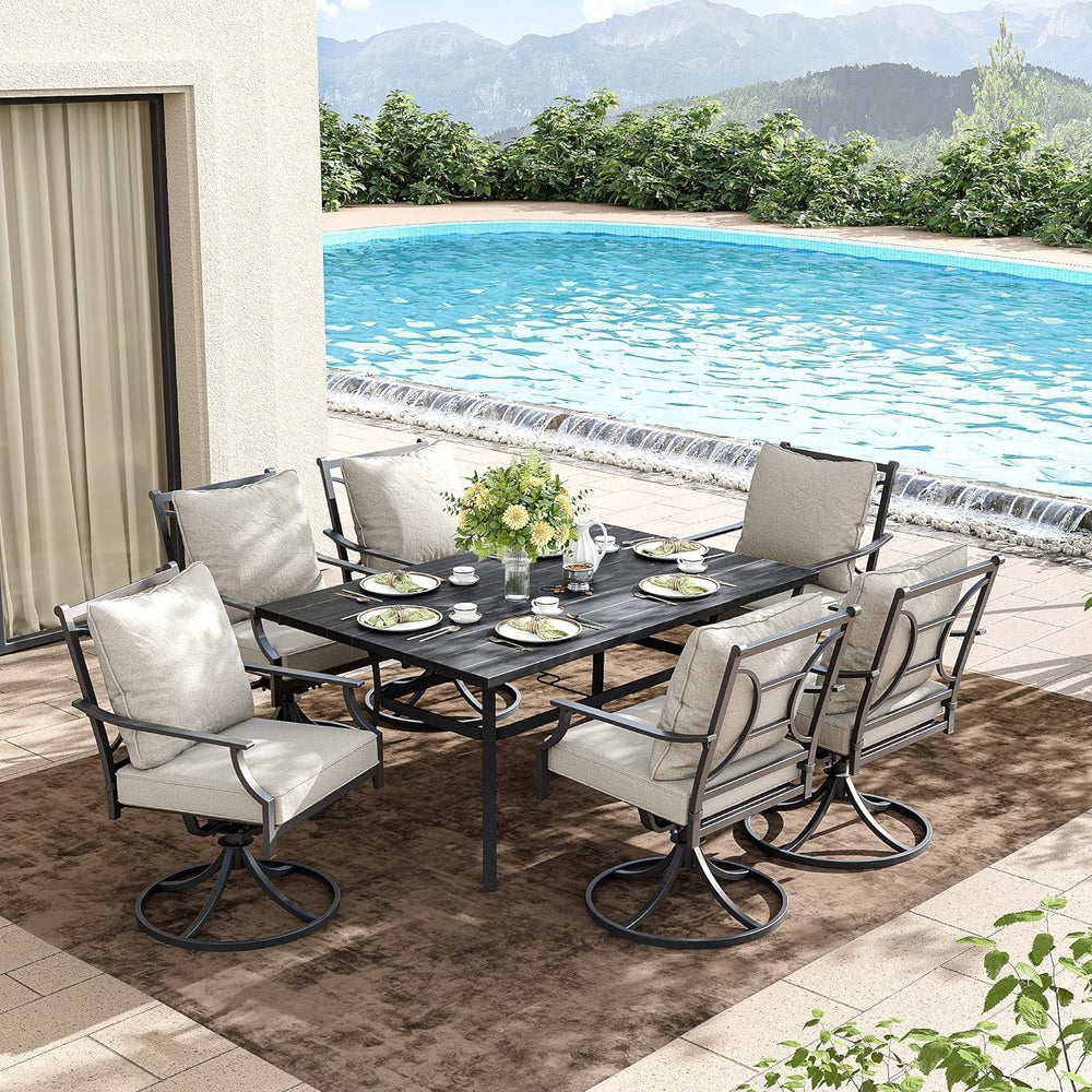 Grand patio Swivel Rocker Patio Dining Chairs Set of 2, Outdoor Chairs