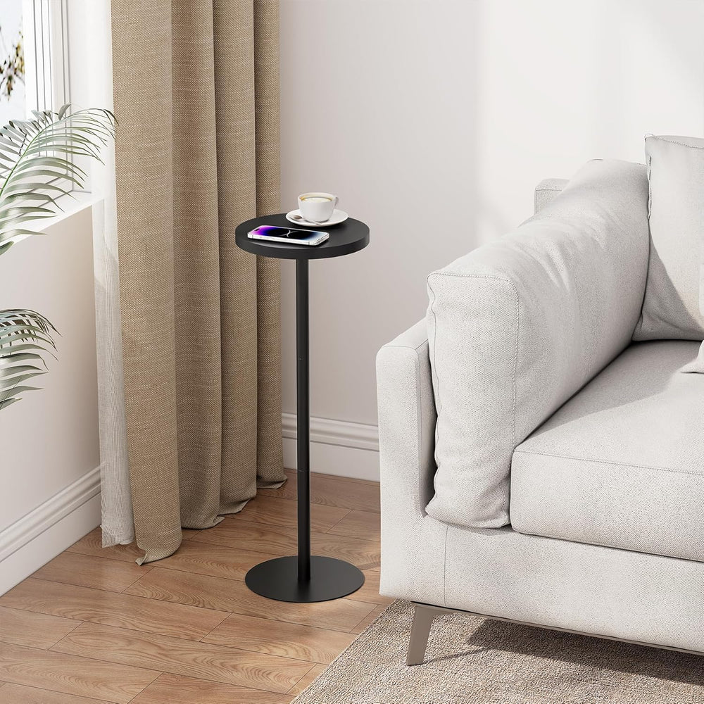 TUTOTAK Tall Round Side Table, Small End Table, Beside Table, Drink Table, Pe...