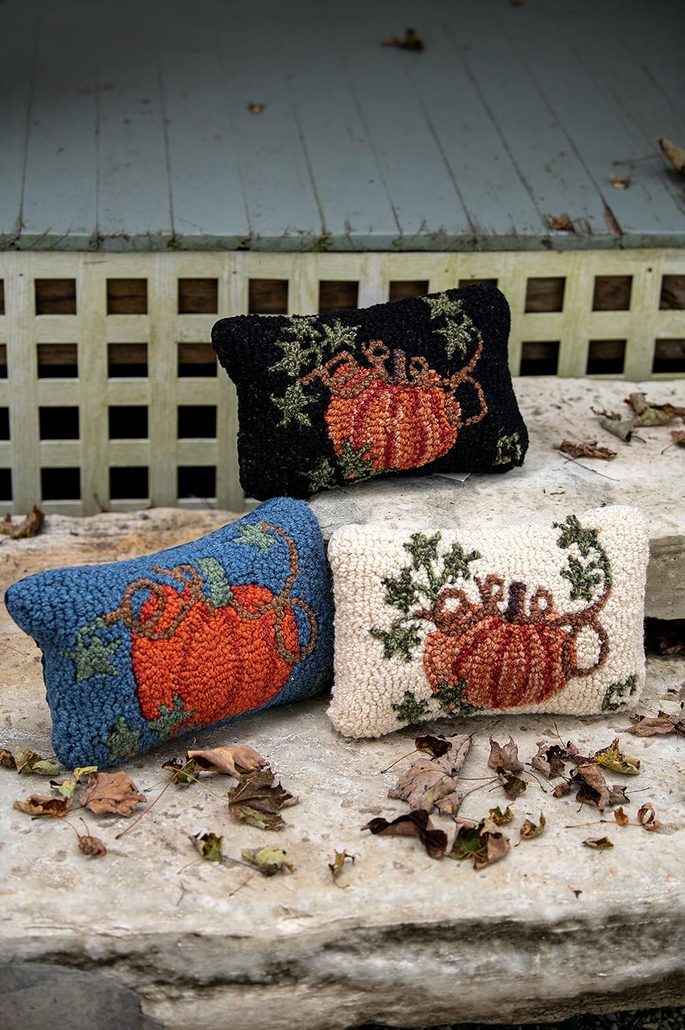 Chandler 4 Corners Artist-Designed Pumpkin Hand-Hooked Wool Decorative Throw ...