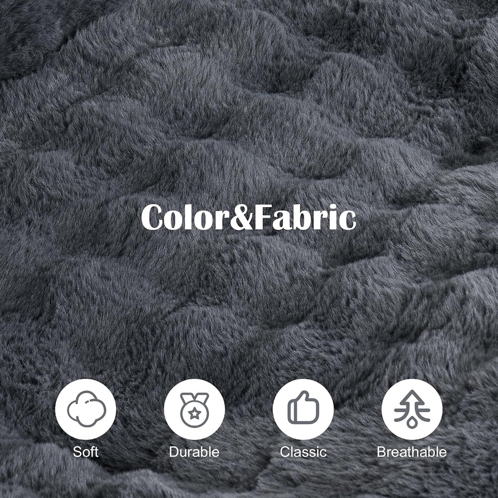 Bean Bag Chair for Adults, Giant Lazy Floor Bubble Sofa with Soft Pillow, Com...
