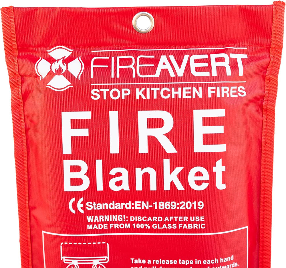 FireAvert Emergency Fire Blanket for Home and Kitchen – Fire Safety Blanket f...