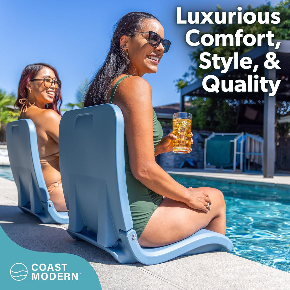 Coast Modern Portable Poolside Chair – Adult Foldable Flip Chair for Pool, Be...