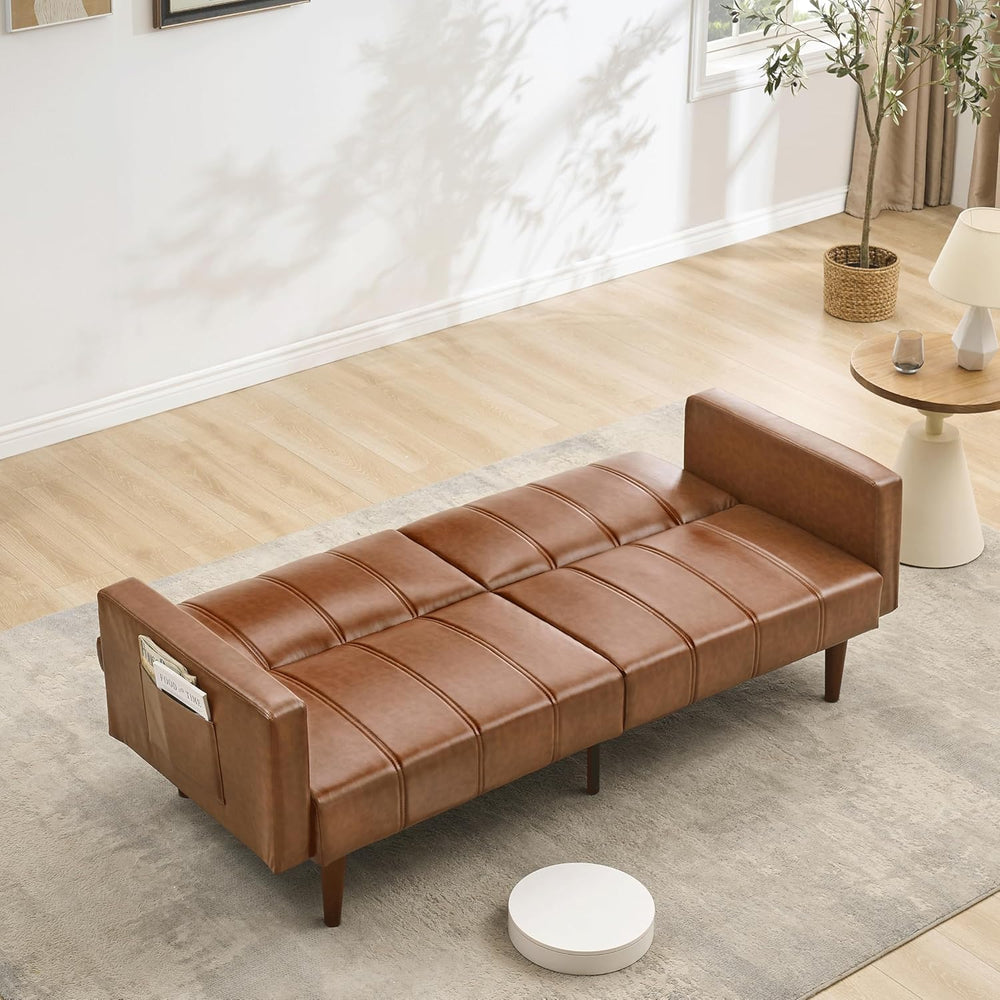 Garvee Modern Futon Sofa Bed, Convertible 75" Sleeper with Adjustable Ba...
