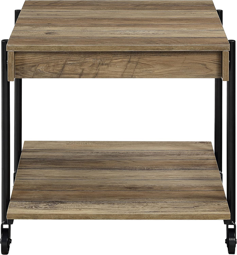 Furniture of America Cleon Industrial Open-Shelf 3-Piece Coffee, End and Sofa...