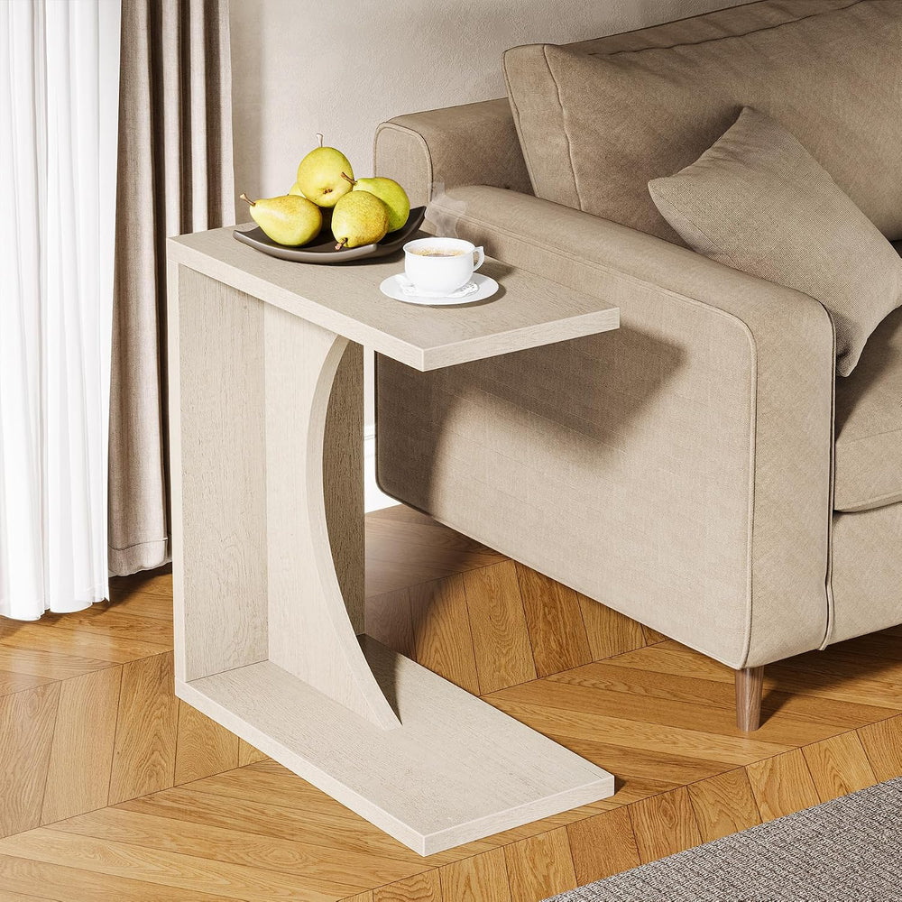 Tribesigns Set of 2 C-Shaped End Table for Couch