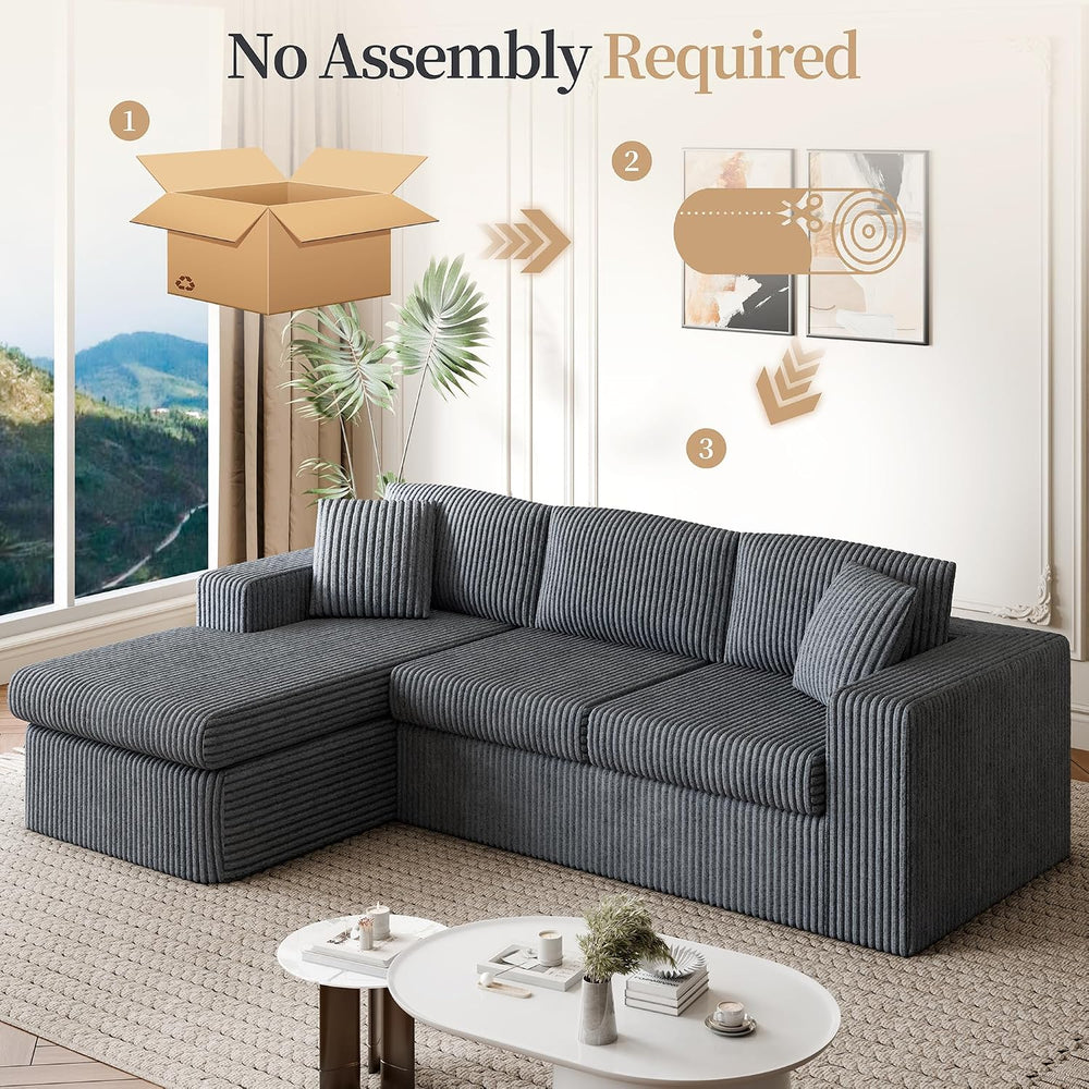 Vongrasig 105" Couches for Living Room,Sectional Couches Modular Sofa wi...