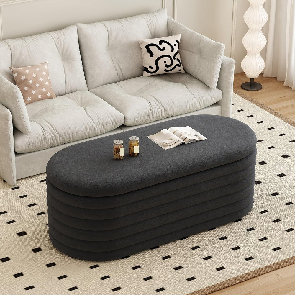 Modern Storage Bench, End of Bed Stool for Bedroom Living Room Entryway Closet