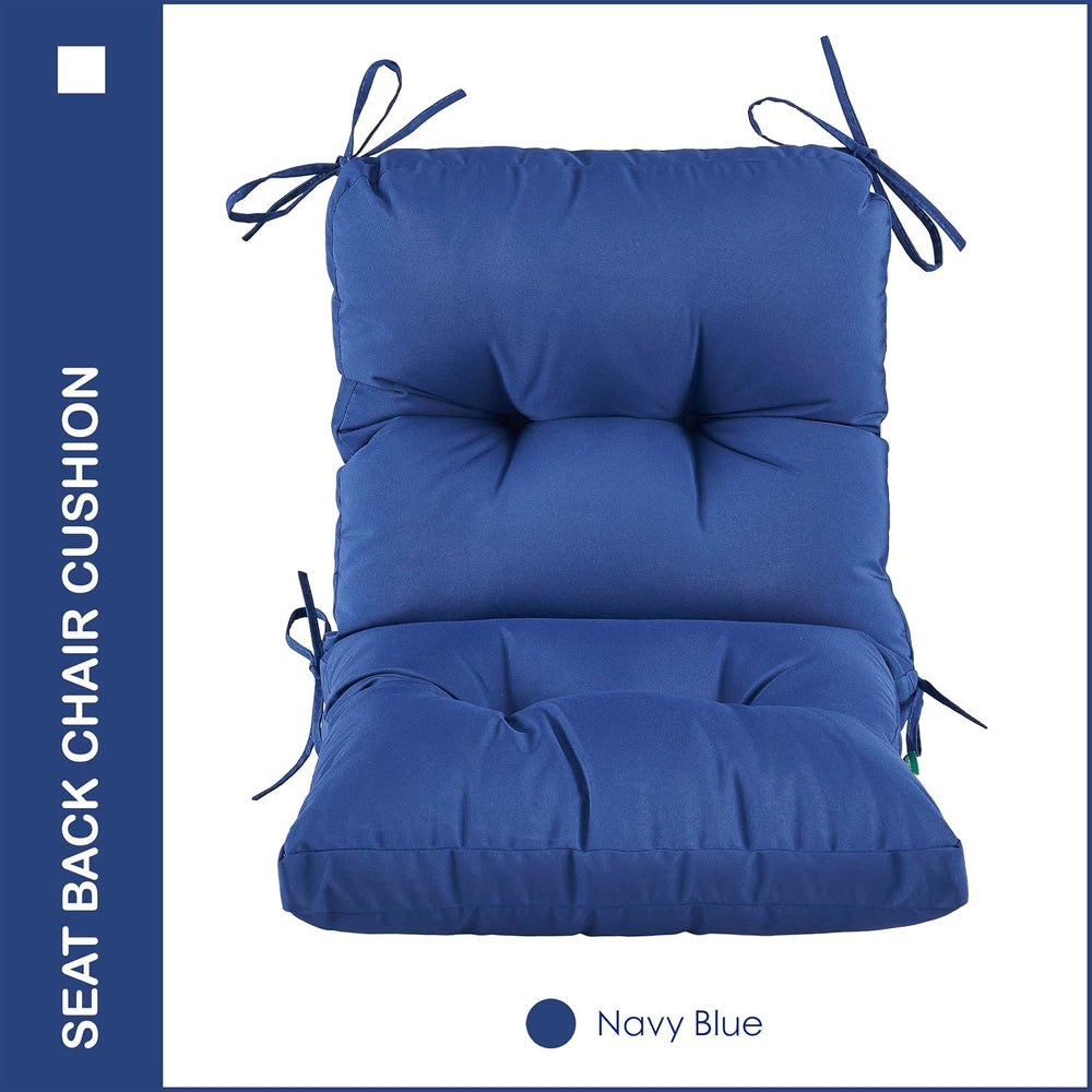 Outdoor Indoor Seat/Back Chair Tufted Cushion,All-Weather Patio Chair Cushion...