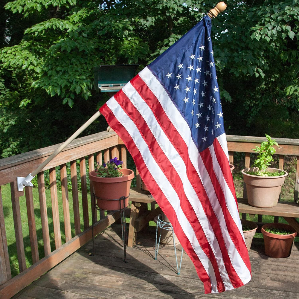 Valley Forge Flag Sleeved Perma-Nyl Nylon 2.5' x 4' ft Flag 5' ft...