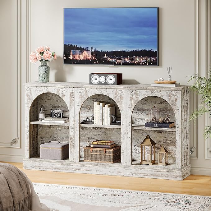 Tribesigns TV Media Consoles for Living Room, Farmhouse Entertainment Center ...