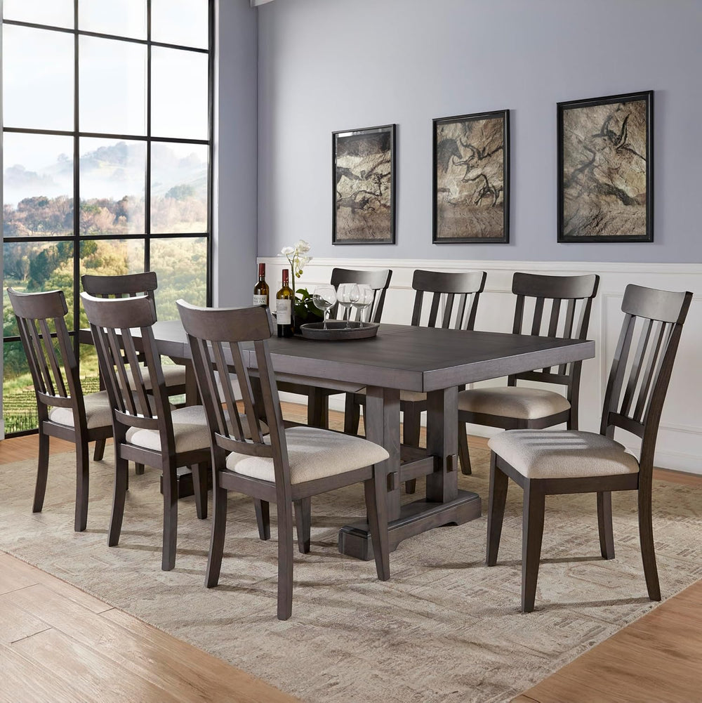 Steve Silver Furniture Napa 9pc Dining Table Set, 72"-90"-108"...