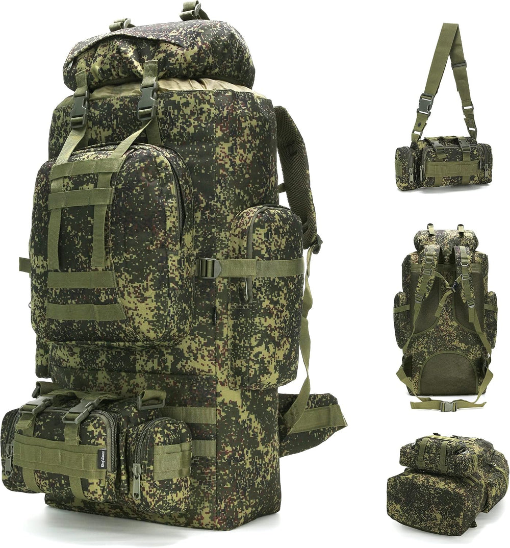 King'sGuard 100L Camping Hiking Backpack Molle Rucksack Military Camping ...