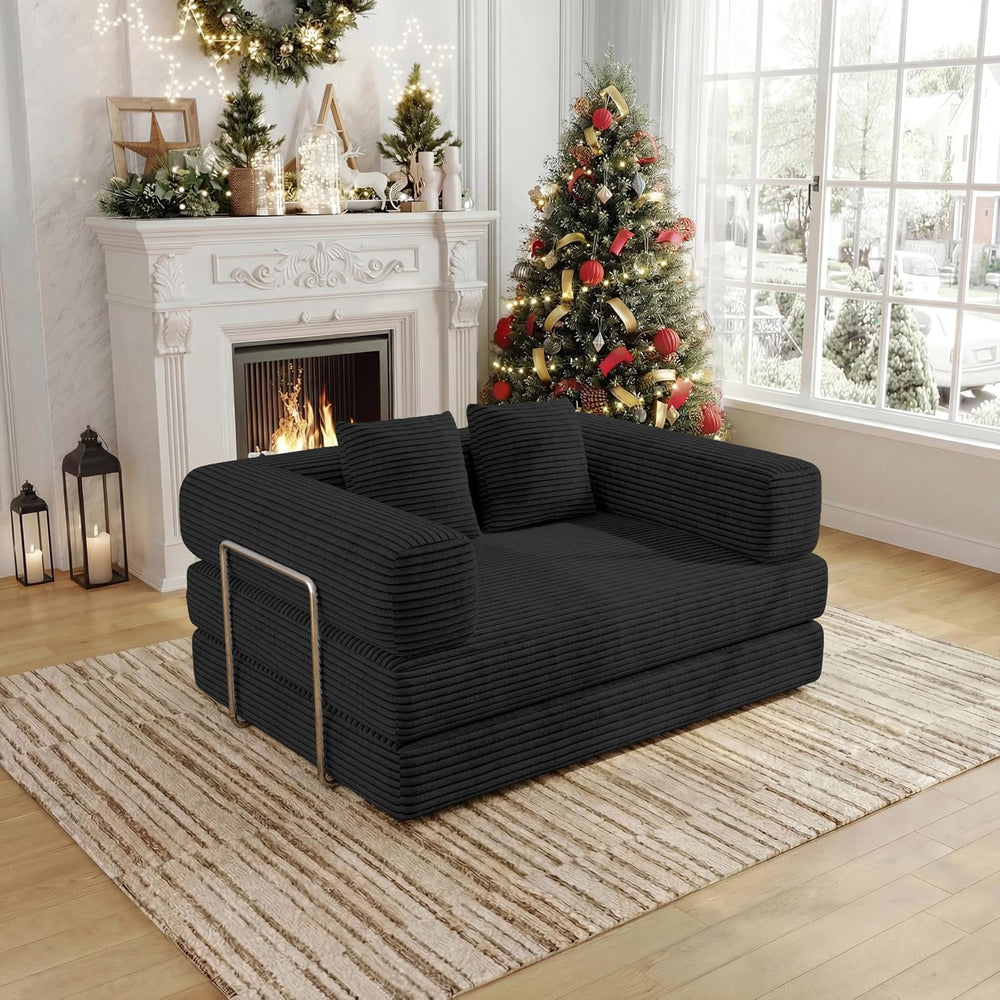 BSHOMGI Convertible Futon Sofa Bed, Couch for Living Room,Modular Futon Couch...