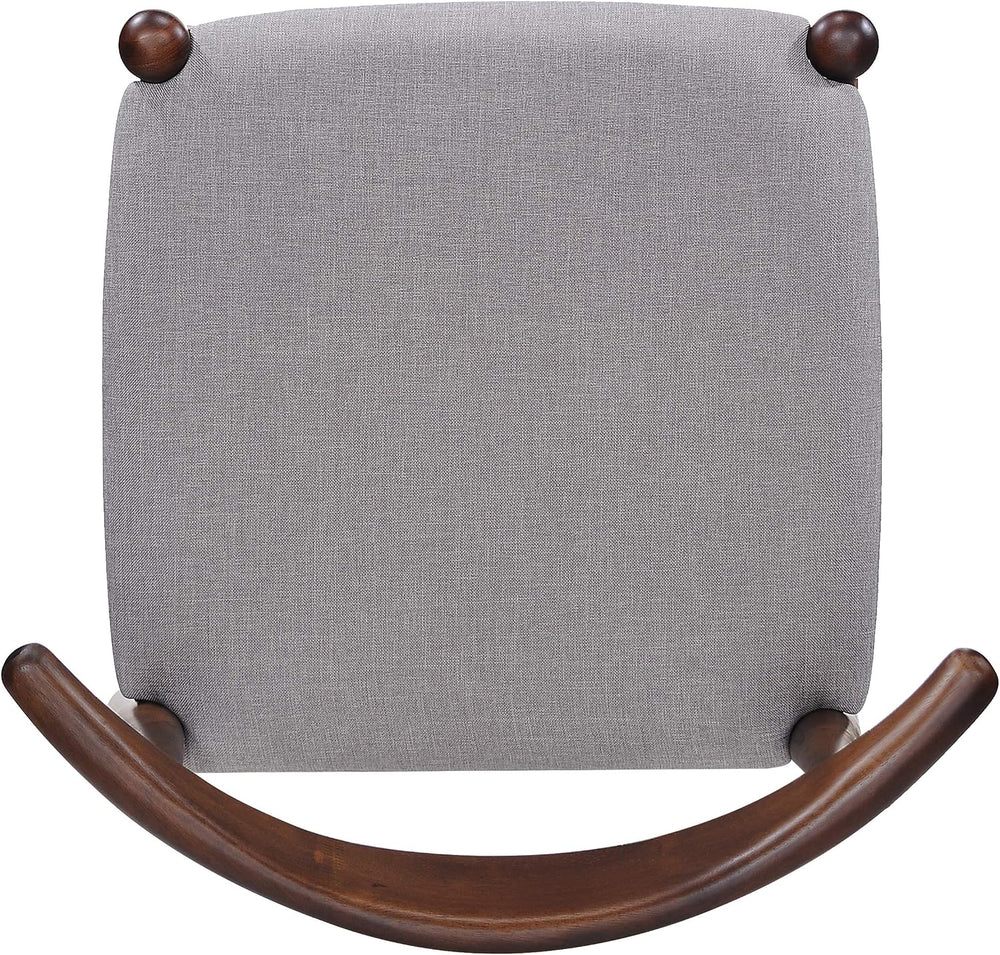 Christopher Knight Home Francie Fabric with Walnut Finish Dining Chairs, 2-Pc...